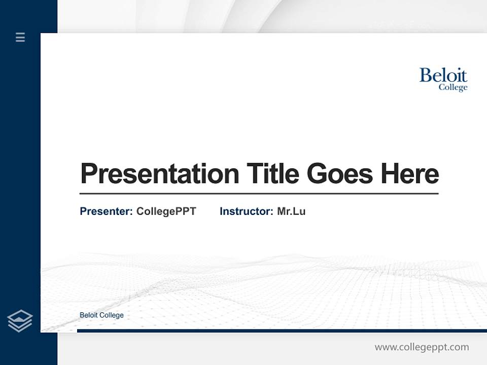 Beloit College Thesis Proposal/Graduation Defense PPT Template4:3 ratio PPT effect preview image5