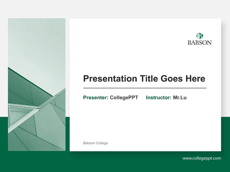 Babson College General Purpose PPT Template4:3 ratio PPT effect preview image6