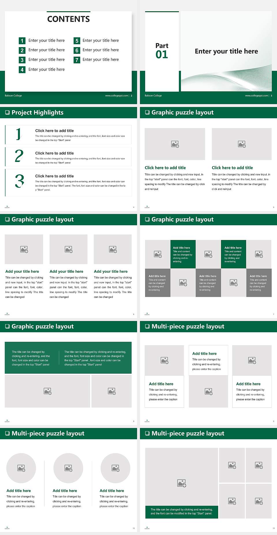 Babson College General Purpose PPT Template4:3 ratio PPT effect preview image2
