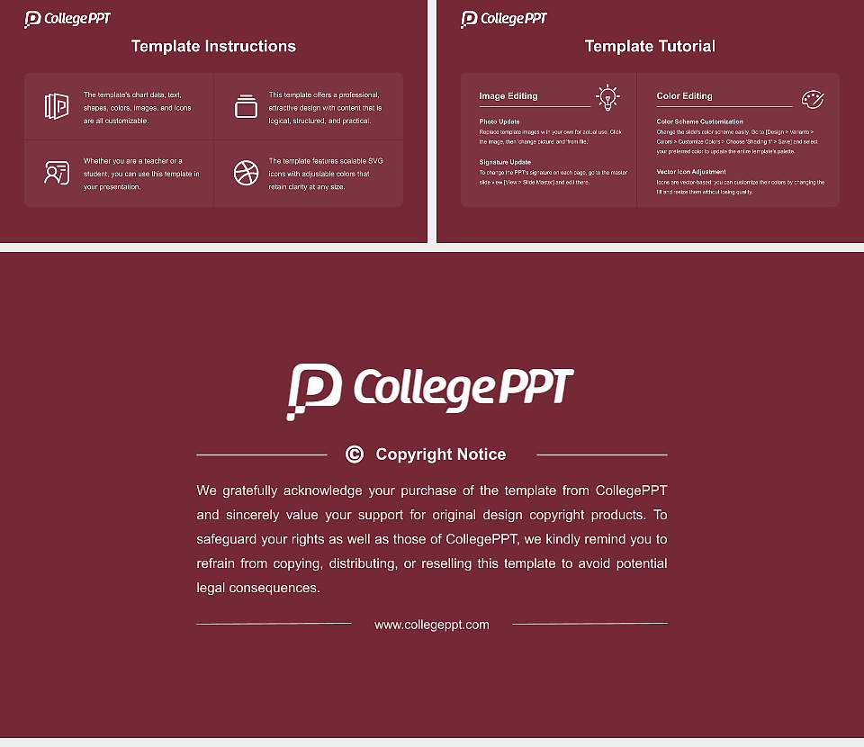 Bellarmine University Course/Courseware Creation PPT Template16:9 ratio PPT effect preview image5