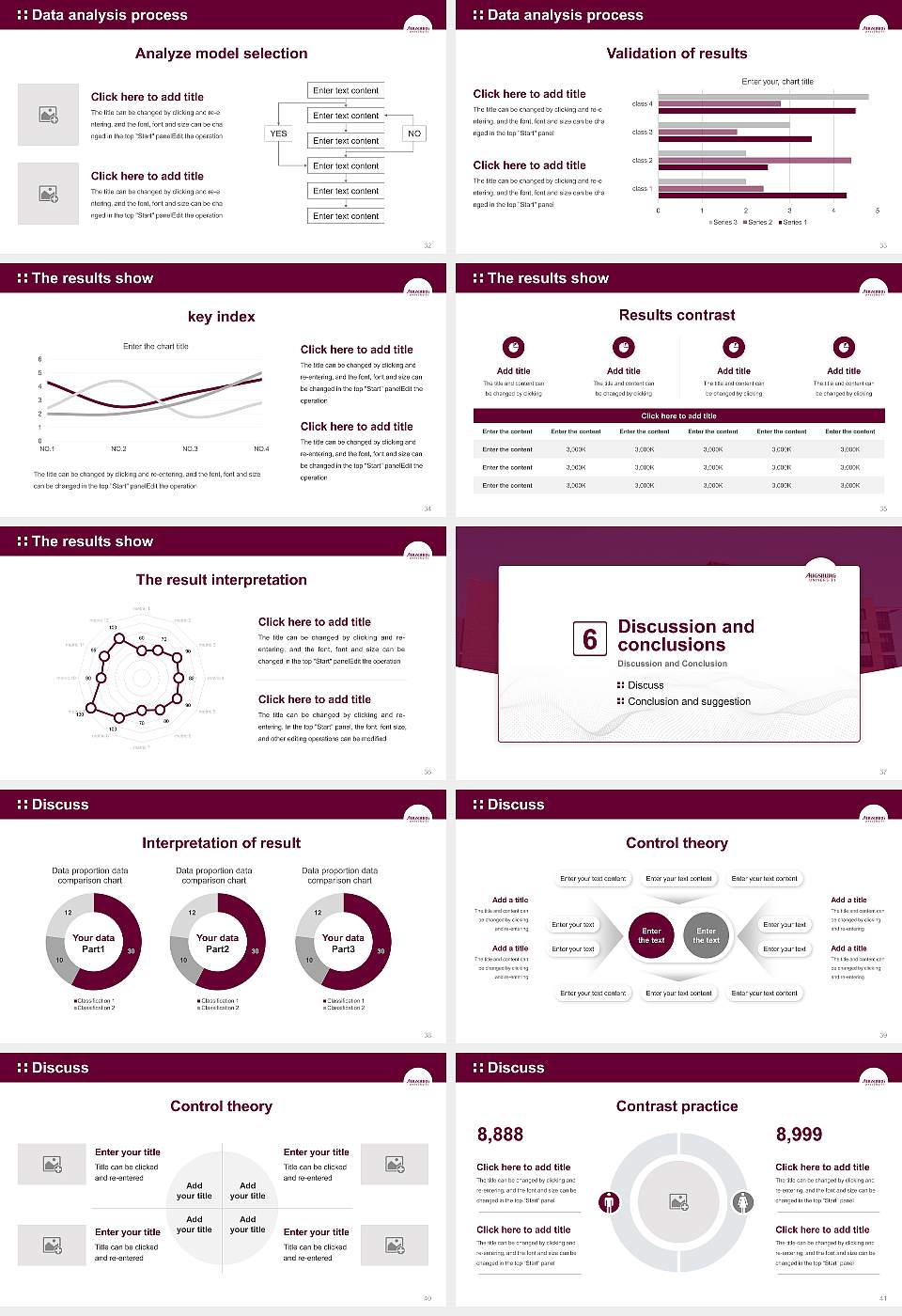 Augsburg University Graduation Thesis Defense PPT Template16:9 ratio PPT effect preview image5