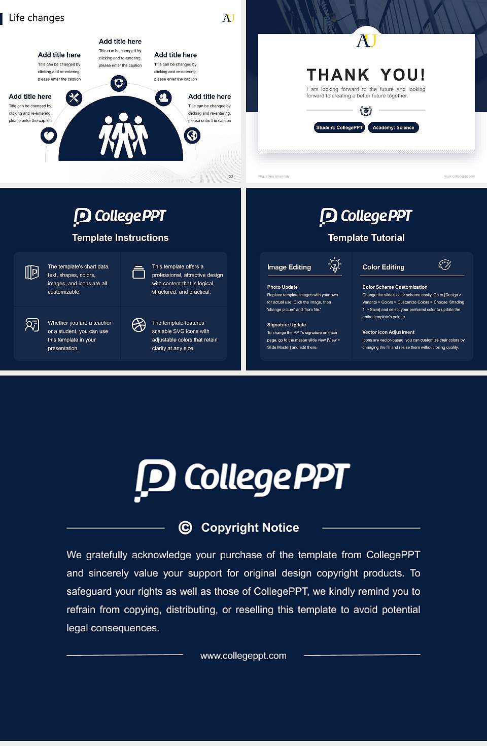 Augustana University National Scholarship Defense PPT Template4:3 ratio PPT effect preview image4