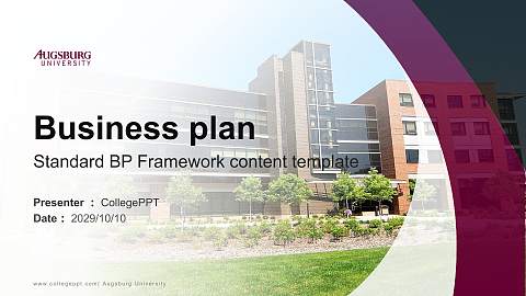 Augsburg University Competition/Entrepreneurship Contest PPT Template