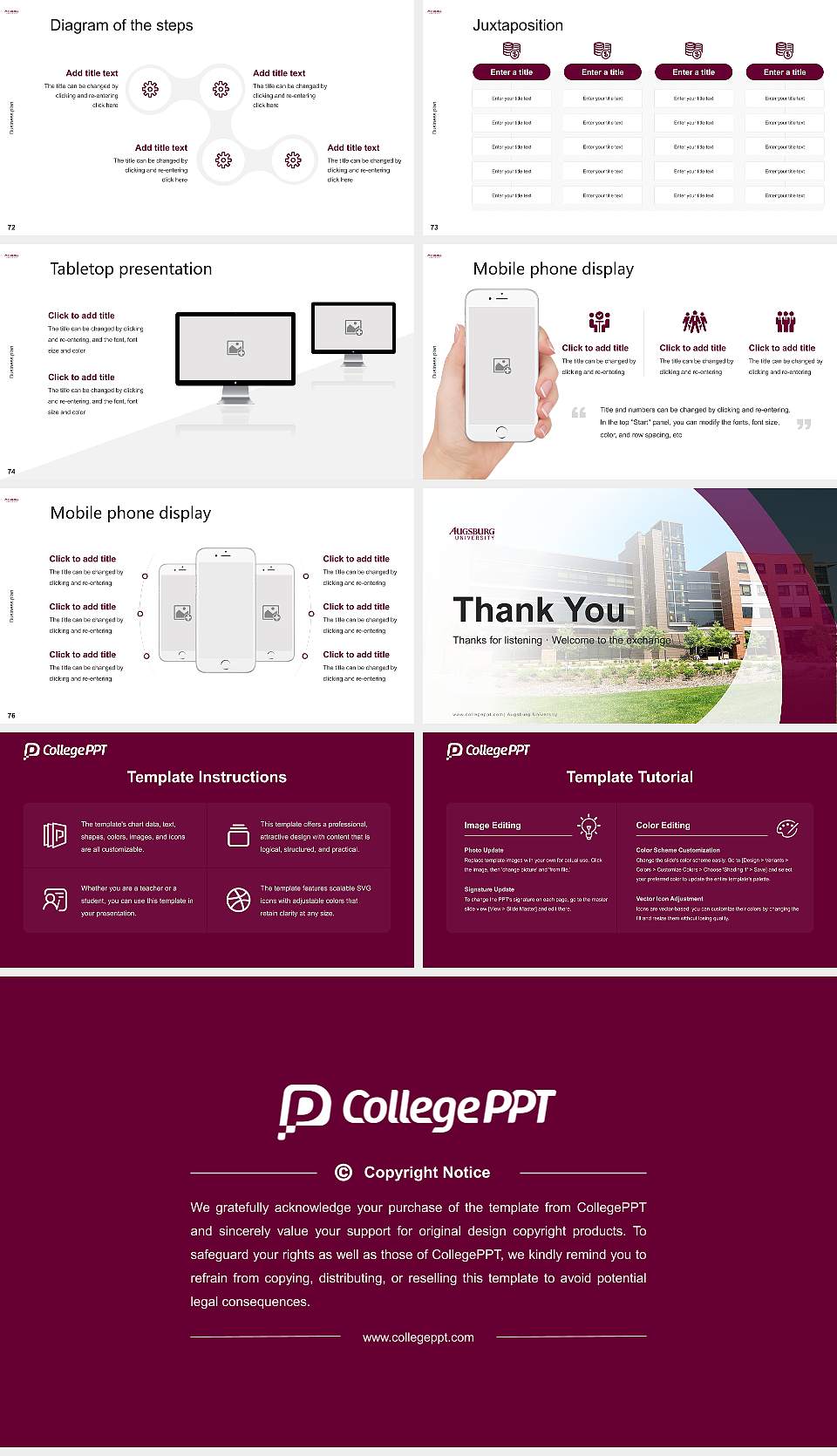 Augsburg University Competition/Entrepreneurship Contest PPT Template16:9 ratio PPT effect preview image9