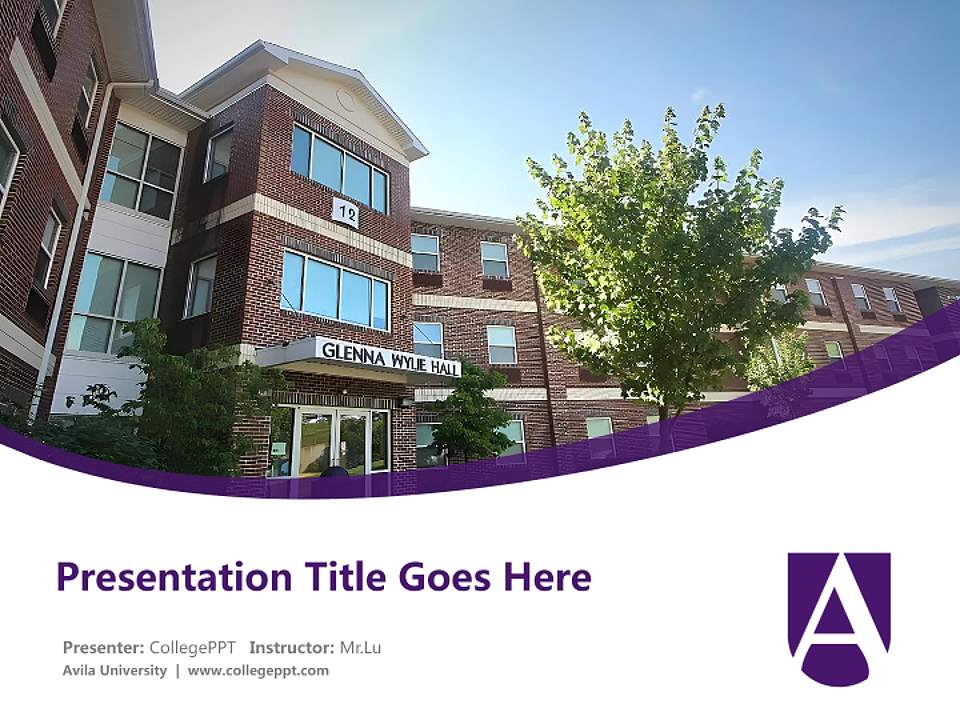 Avila University Course/Courseware Creation PPT Template4:3 ratio PPT effect preview image5