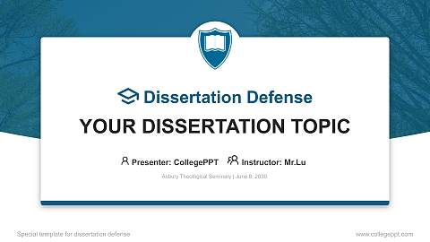 Asbury Theological Seminary Graduation Thesis Defense PPT Template