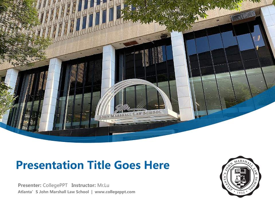 Atlanta’S John Marshall Law School Course/Courseware Creation PPT Template4:3 ratio PPT effect preview image5