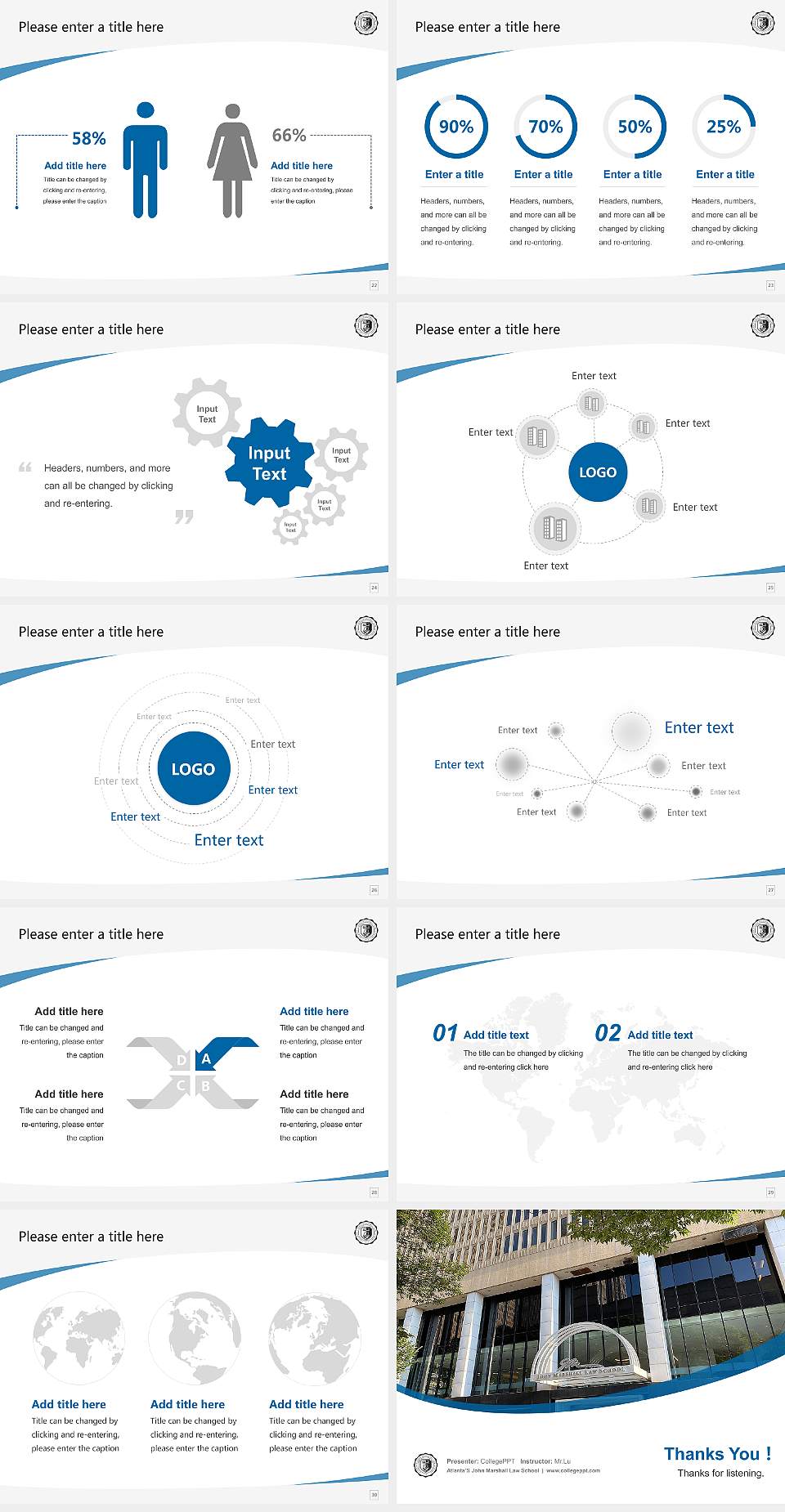 Atlanta’S John Marshall Law School Course/Courseware Creation PPT Template4:3 ratio PPT effect preview image4