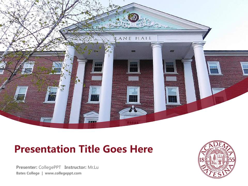 Bates College Course/Courseware Creation PPT Template4:3 ratio PPT effect preview image5