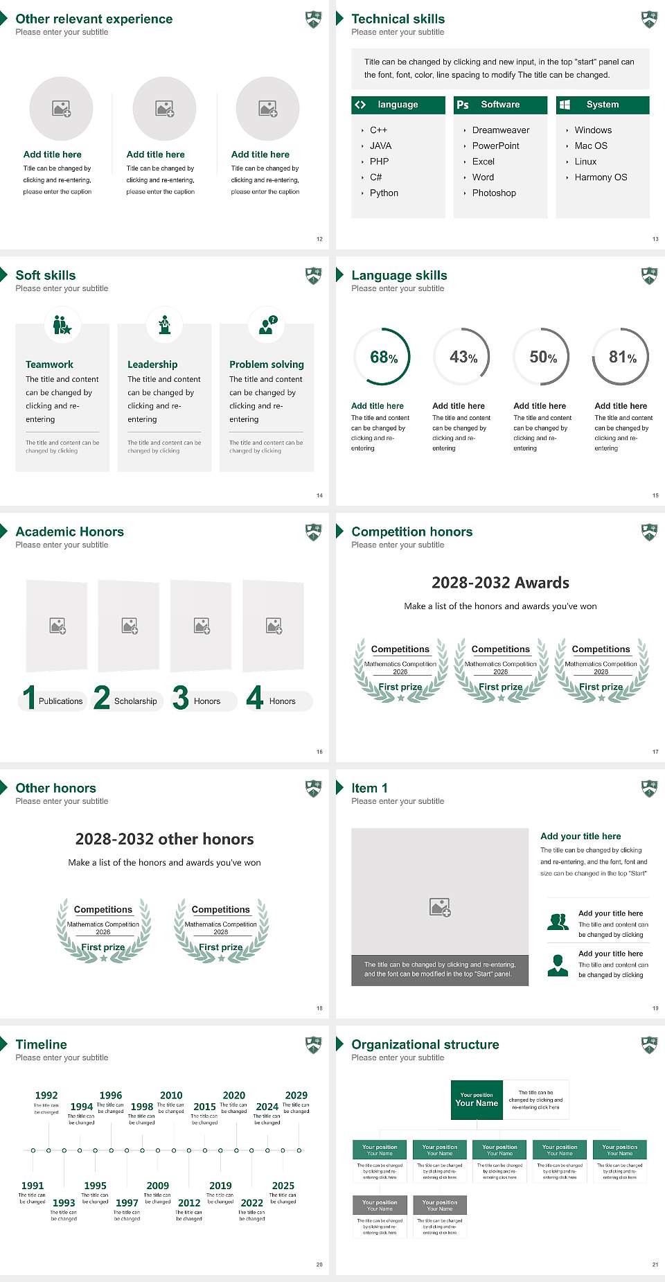 Arkansas Colleges of Health Education Resume PPT Template4:3 ratio PPT effect preview image3