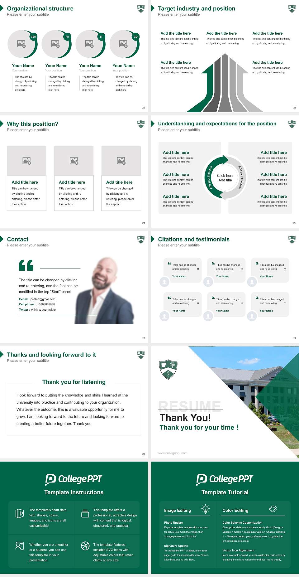 Arkansas Colleges of Health Education Resume PPT Template4:3 ratio PPT effect preview image4
