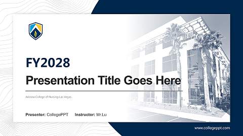 Arizona College of Nursing-Las Vegas Academic Presentation/Research Findings Report PPT Template