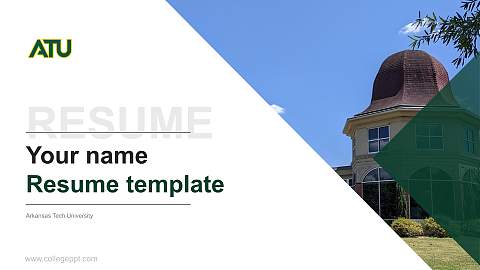 Arkansas Tech University Resume PPT Template