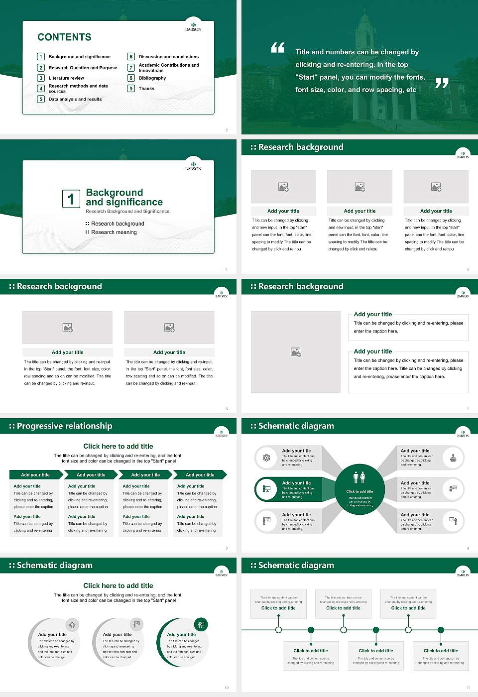 Babson College Graduation Thesis Defense PPT Template16:9 ratio PPT effect preview image2