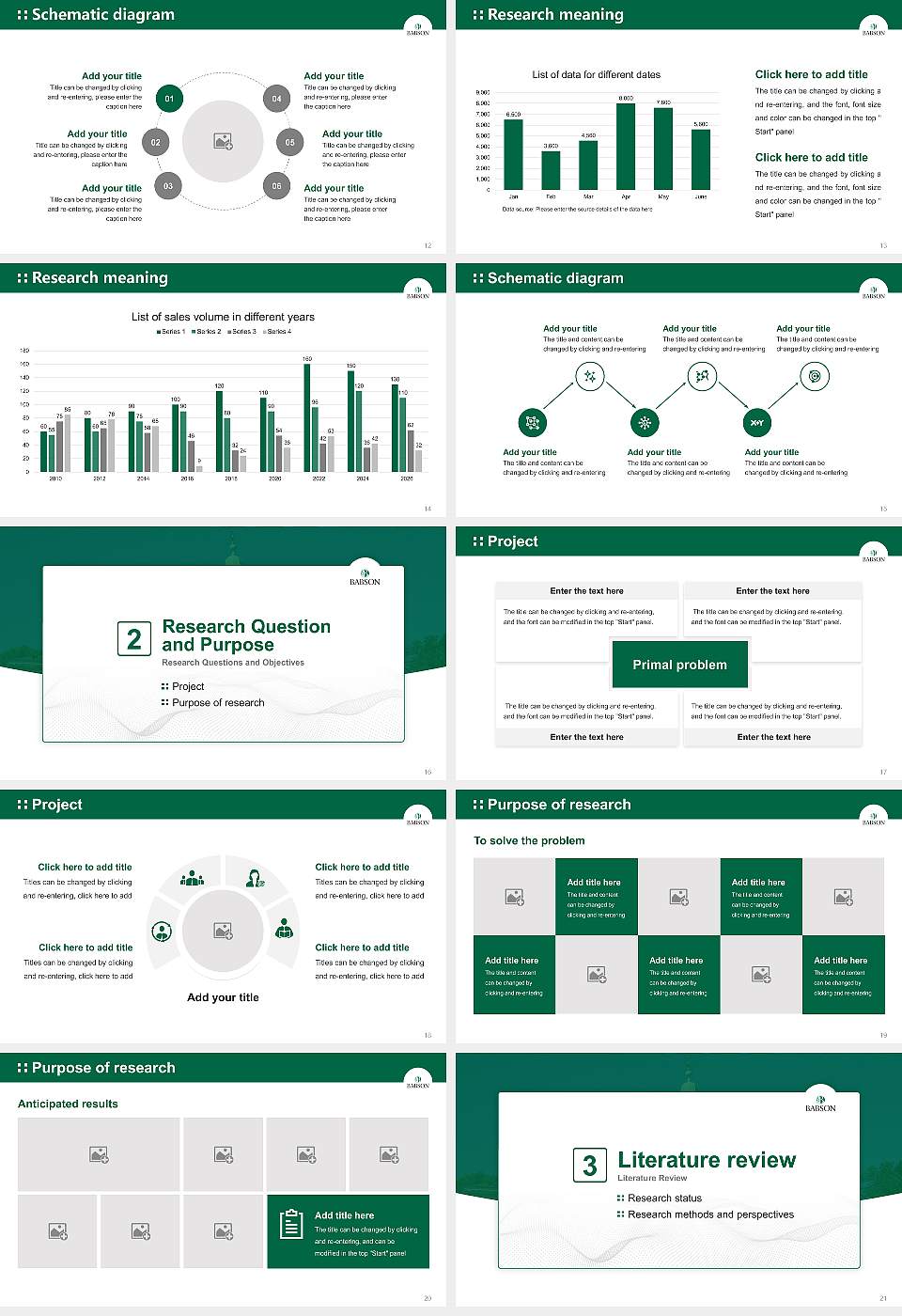Babson College Graduation Thesis Defense PPT Template16:9 ratio PPT effect preview image3