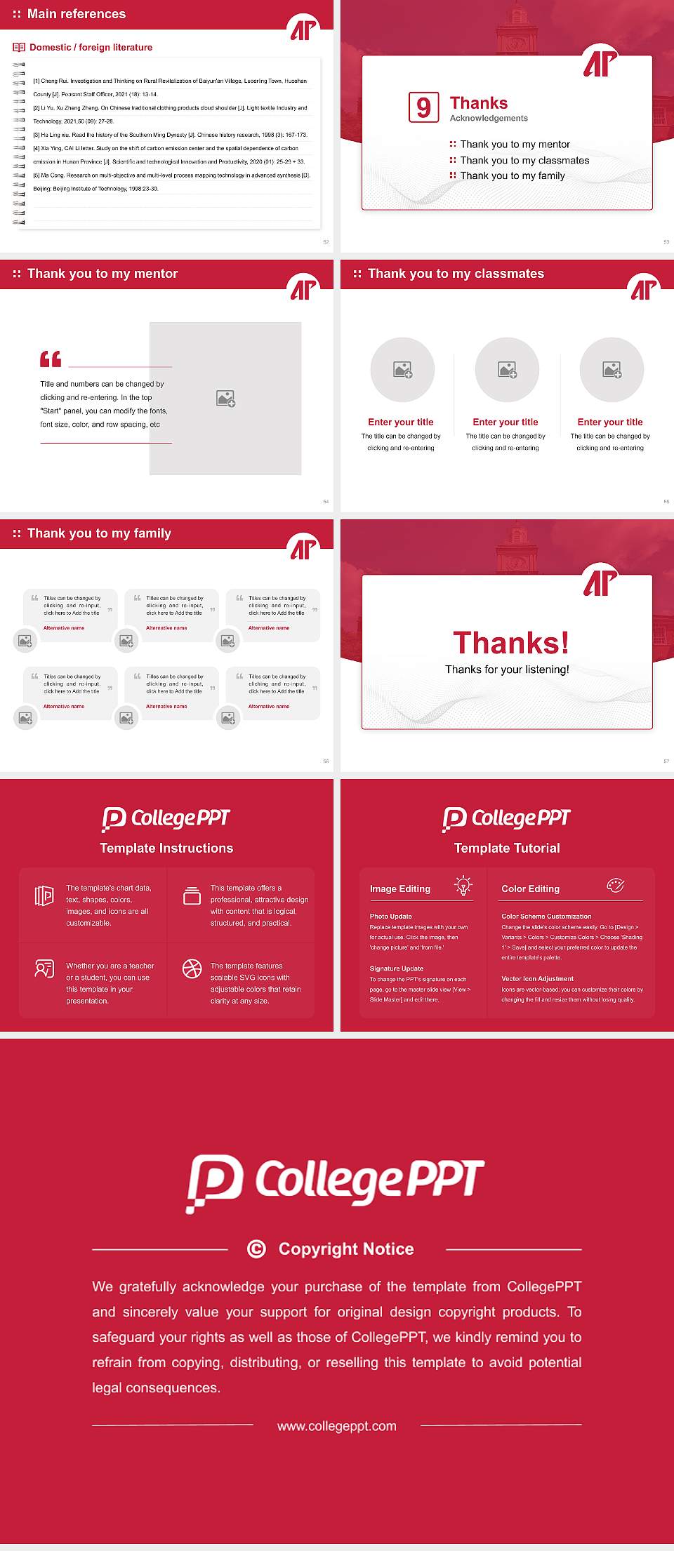 Austin Peay State University Graduation Thesis Defense PPT Template4:3 ratio PPT effect preview image7