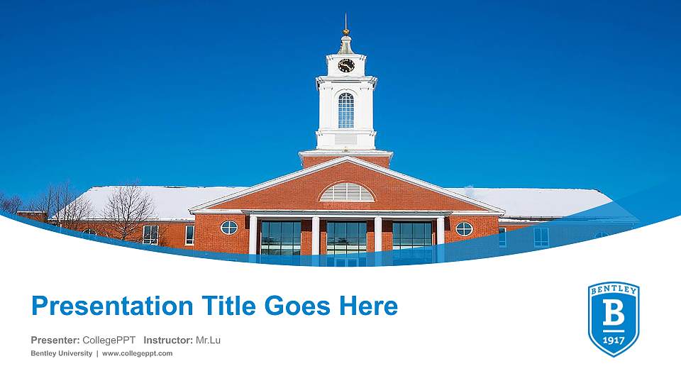 Bentley University Course/Courseware Creation PPT Template16:9 ratio PPT effect preview image