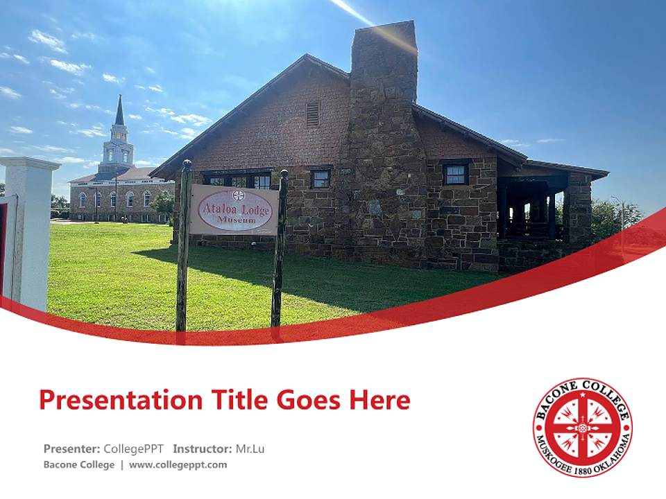 Bacone College Course/Courseware Creation PPT Template4:3 ratio PPT effect preview image5