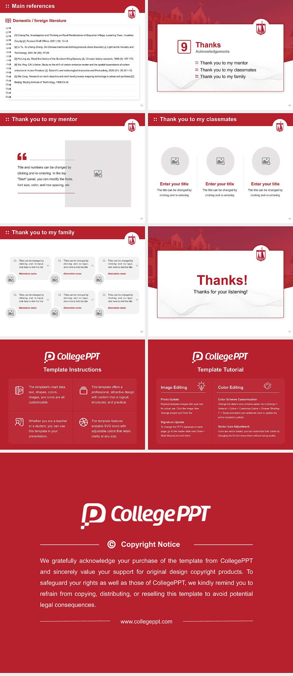 Belmont Abbey College Graduation Thesis Defense PPT Template4:3 ratio PPT effect preview image7