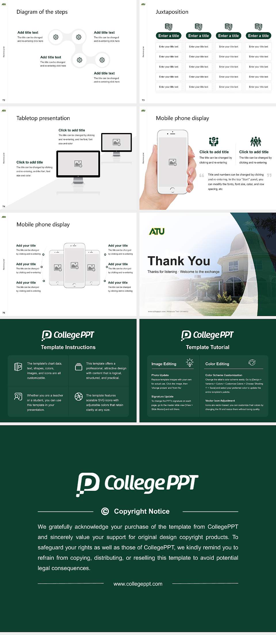 Arkansas Tech University Competition/Entrepreneurship Contest PPT Template4:3 ratio PPT effect preview image9