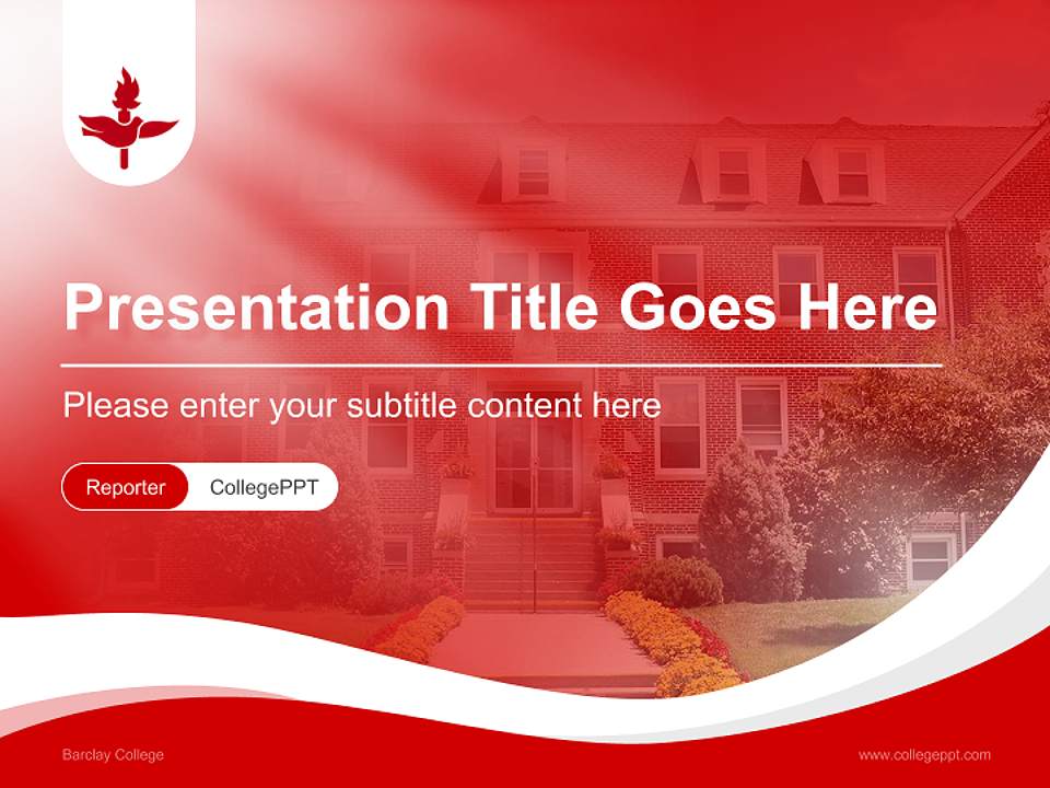 Barclay College Lecture Sharing and Networking Event PPT Template4:3 ratio PPT effect preview image4