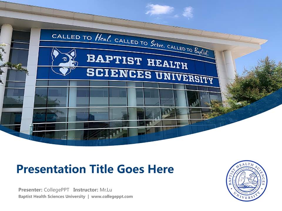 Baptist Health Sciences University Course/Courseware Creation PPT Template4:3 ratio PPT effect preview image5