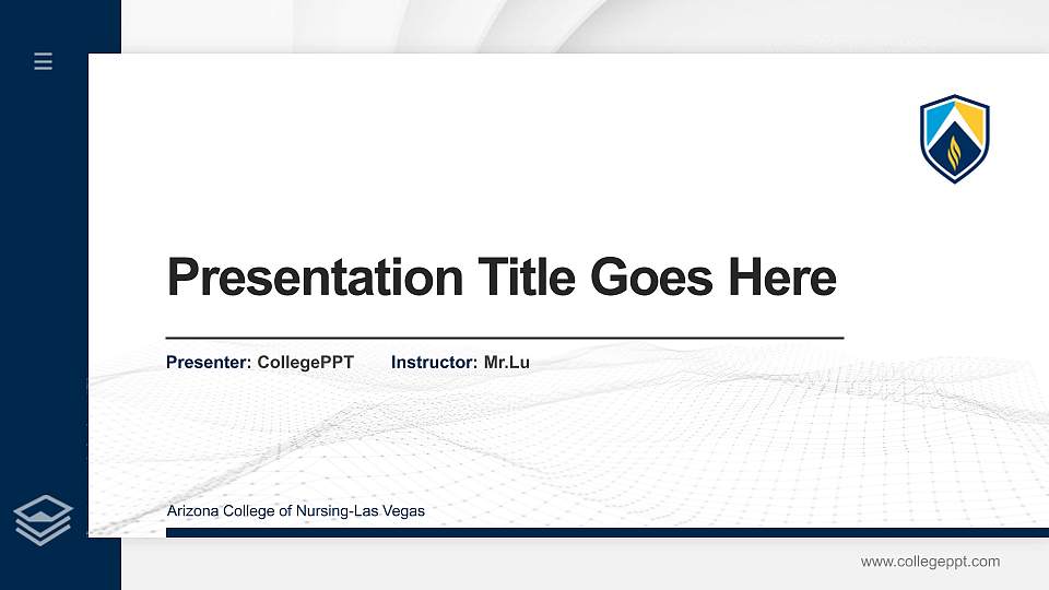 Arizona College of Nursing-Las Vegas Thesis Proposal/Graduation Defense PPT Template16:9 ratio PPT effect preview image