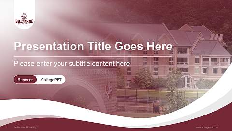 Bellarmine University Lecture Sharing and Networking Event PPT Template