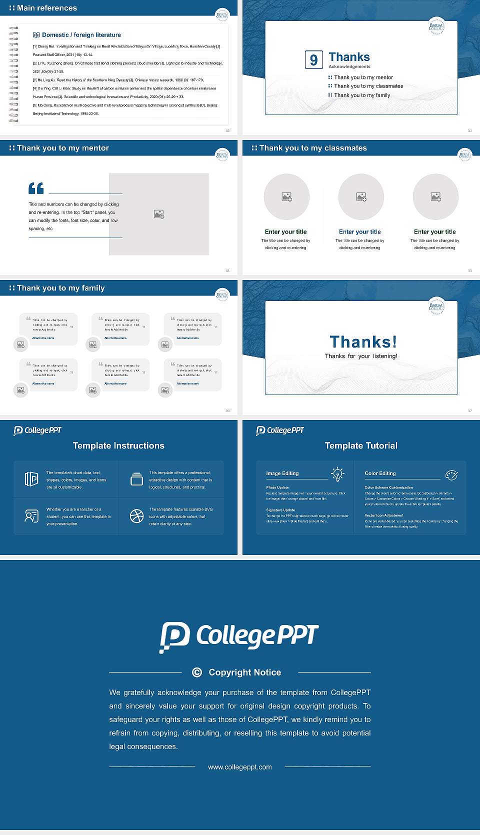 Berea College Graduation Thesis Defense PPT Template16:9 ratio PPT effect preview image7