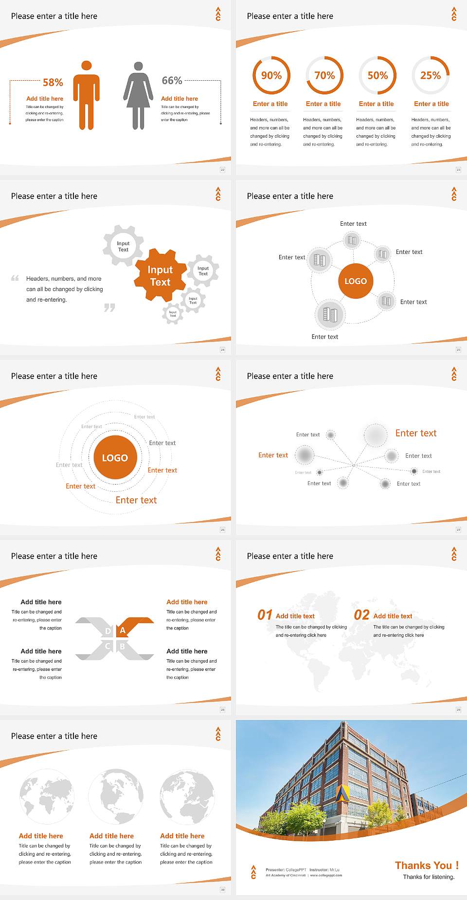 Art Academy of Cincinnati Course/Courseware Creation PPT Template4:3 ratio PPT effect preview image4