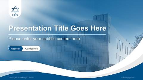 Academy for Jewish Religion-California Lecture Sharing and Networking Event PPT Template
