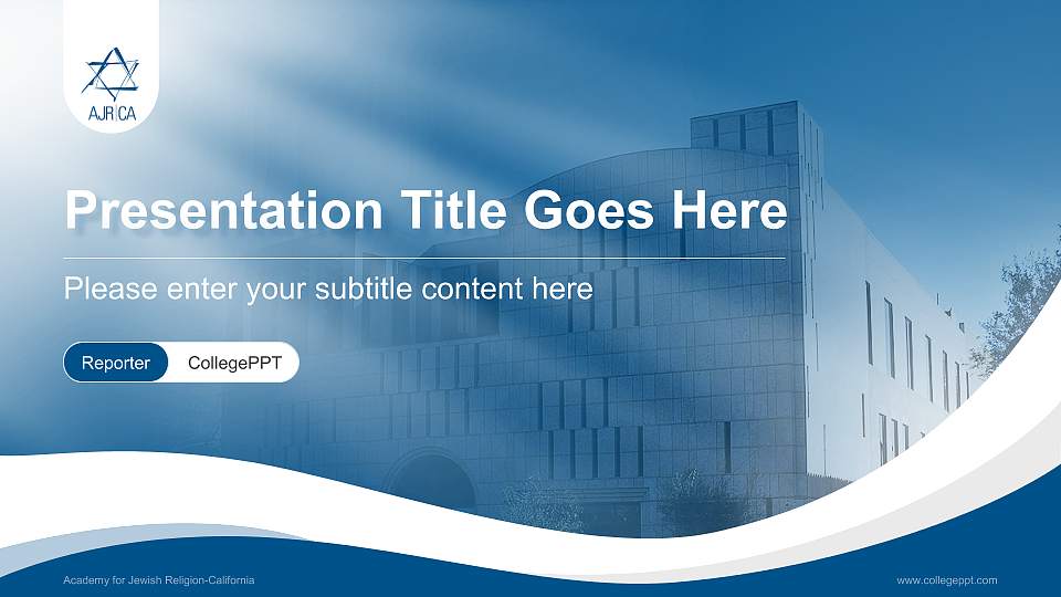 Academy for Jewish Religion-California Lecture Sharing and Networking Event PPT Template16:9 ratio PPT effect preview image