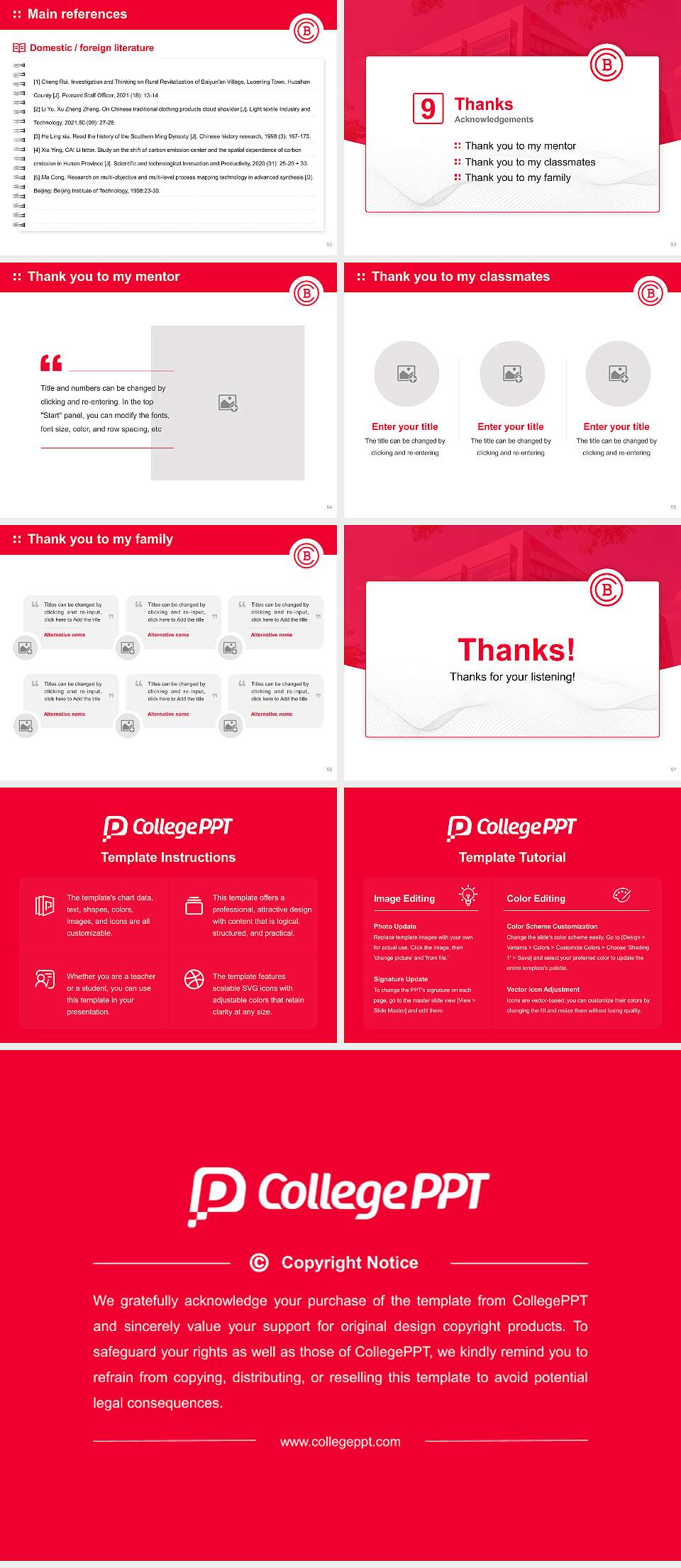 Baker College Graduation Thesis Defense PPT Template4:3 ratio PPT effect preview image7