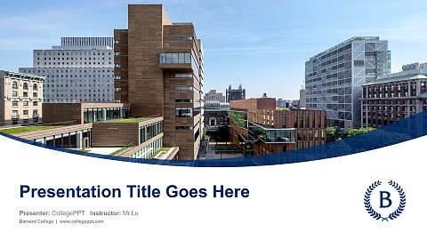 Barnard College Course/Courseware Creation PPT Template