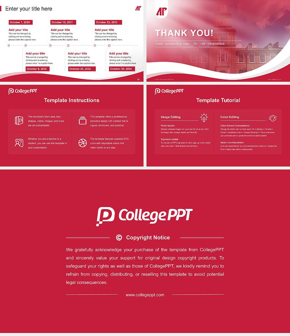 Austin Peay State University Lecture Sharing and Networking Event PPT Template16:9 ratio PPT effect preview image4