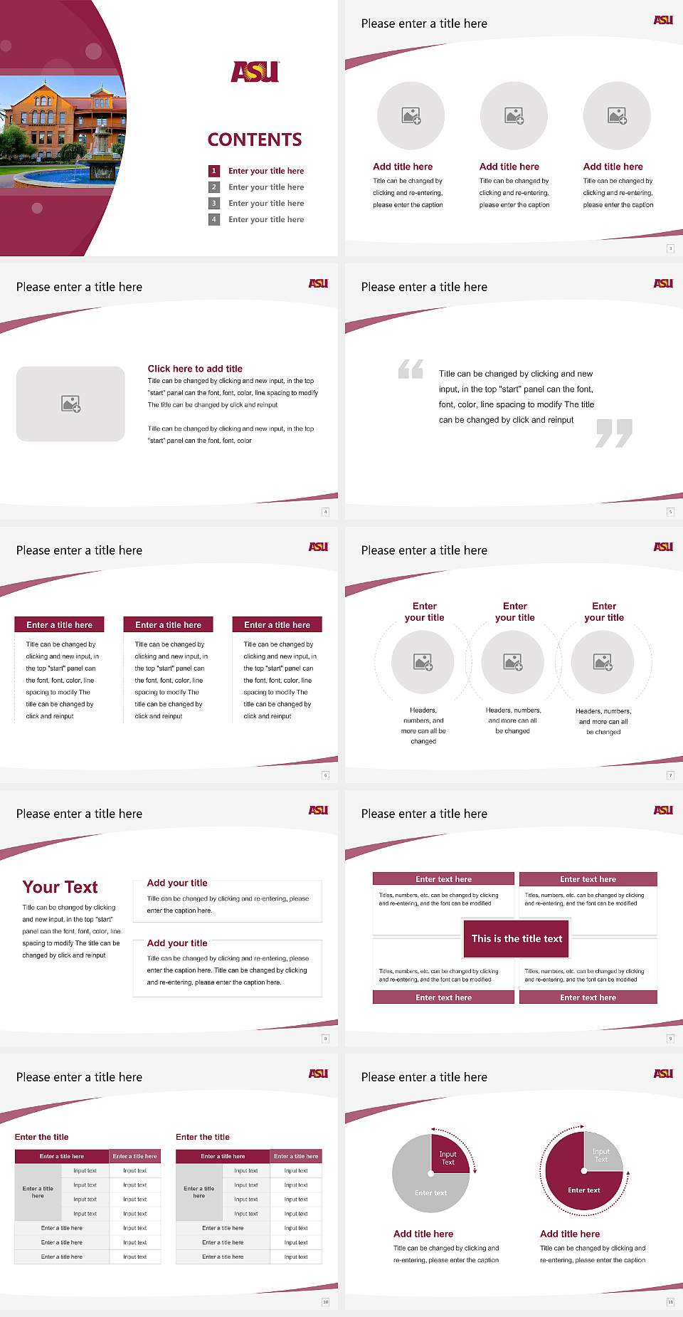Arizona State University Campus Immersion Course/Courseware Creation PPT Template4:3 ratio PPT effect preview image2