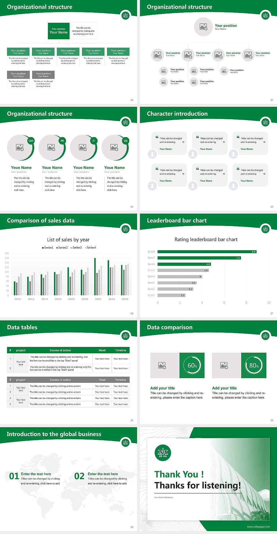 Ave Maria University Academic Presentation/Research Findings Report PPT Template4:3 ratio PPT effect preview image4