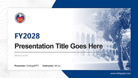 Athenaeum of Ohio Academic Presentation/Research Findings Report PPT Template