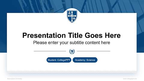Assumption University National Scholarship Defense PPT Template
