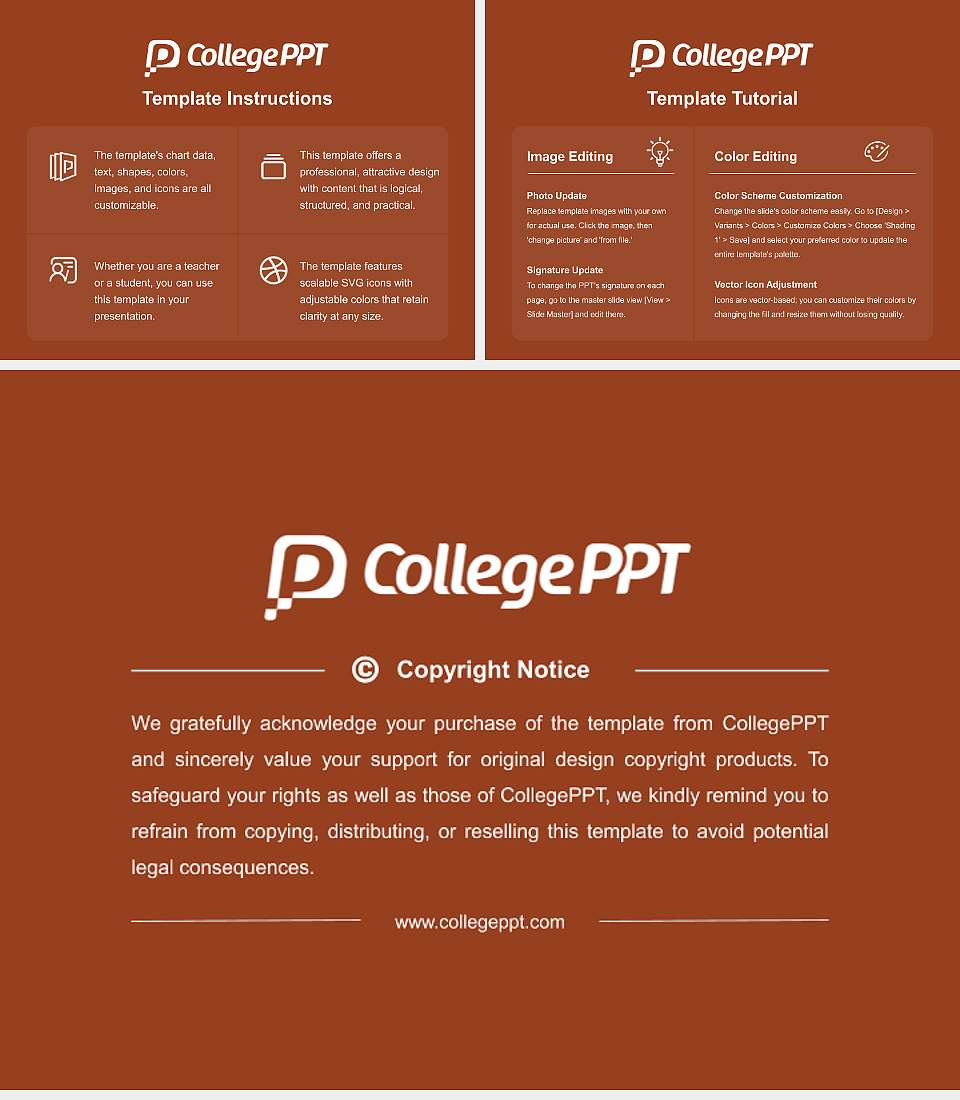 Bennington College Course/Courseware Creation PPT Template4:3 ratio PPT effect preview image5