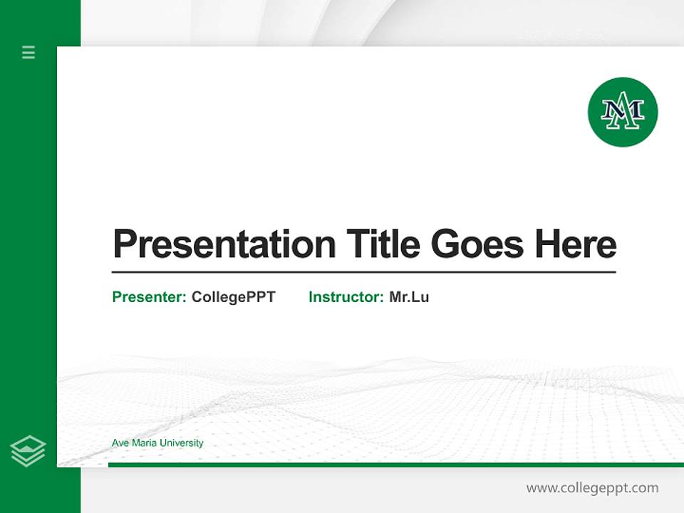 Ave Maria University Thesis Proposal/Graduation Defense PPT Template4:3 ratio PPT effect preview image5