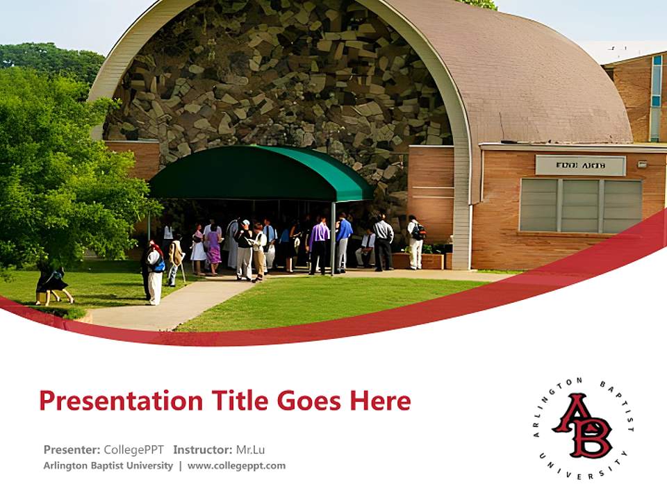 Arlington Baptist University Course/Courseware Creation PPT Template4:3 ratio PPT effect preview image5