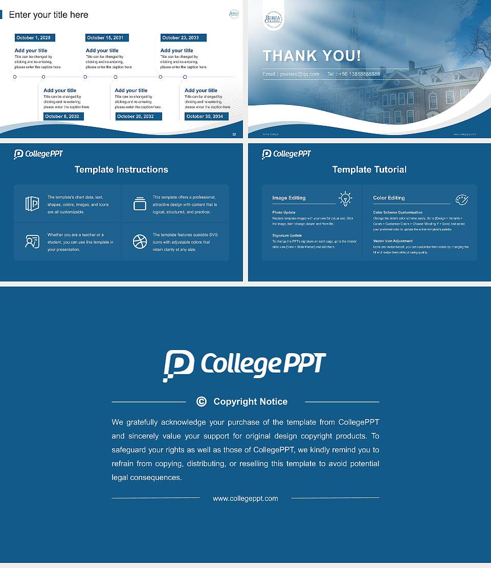 Berea College Lecture Sharing and Networking Event PPT Template16:9 ratio PPT effect preview image4