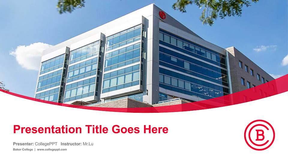 Baker College Course/Courseware Creation PPT Template16:9 ratio PPT effect preview image