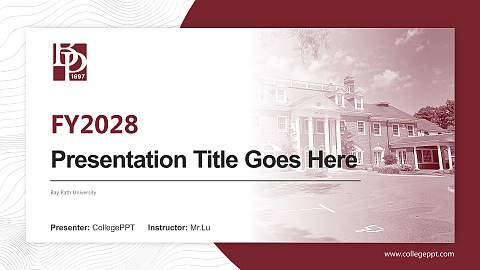 Bay Path University Academic Presentation/Research Findings Report PPT Template