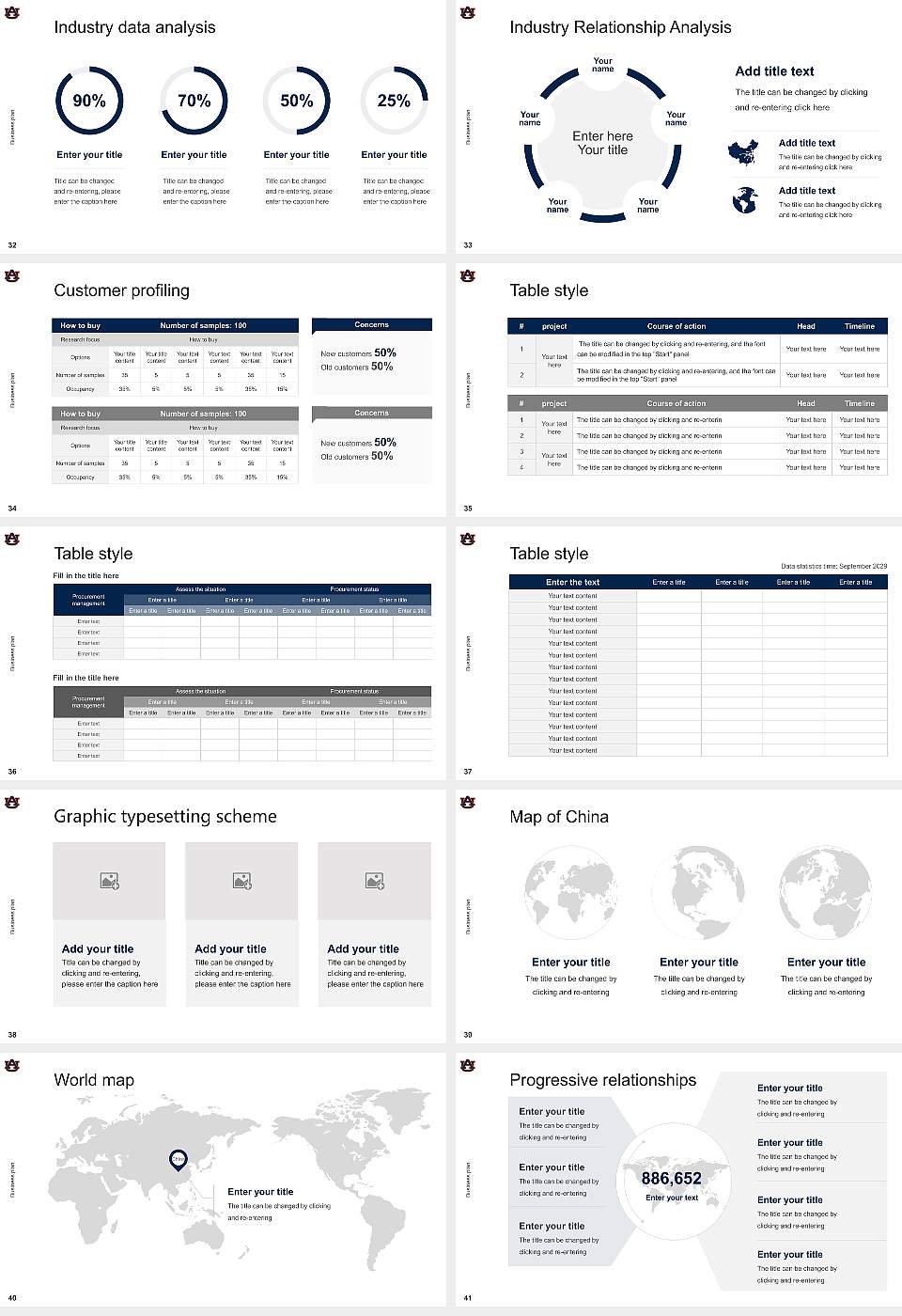 Auburn University Competition/Entrepreneurship Contest PPT Template16:9 ratio PPT effect preview image5