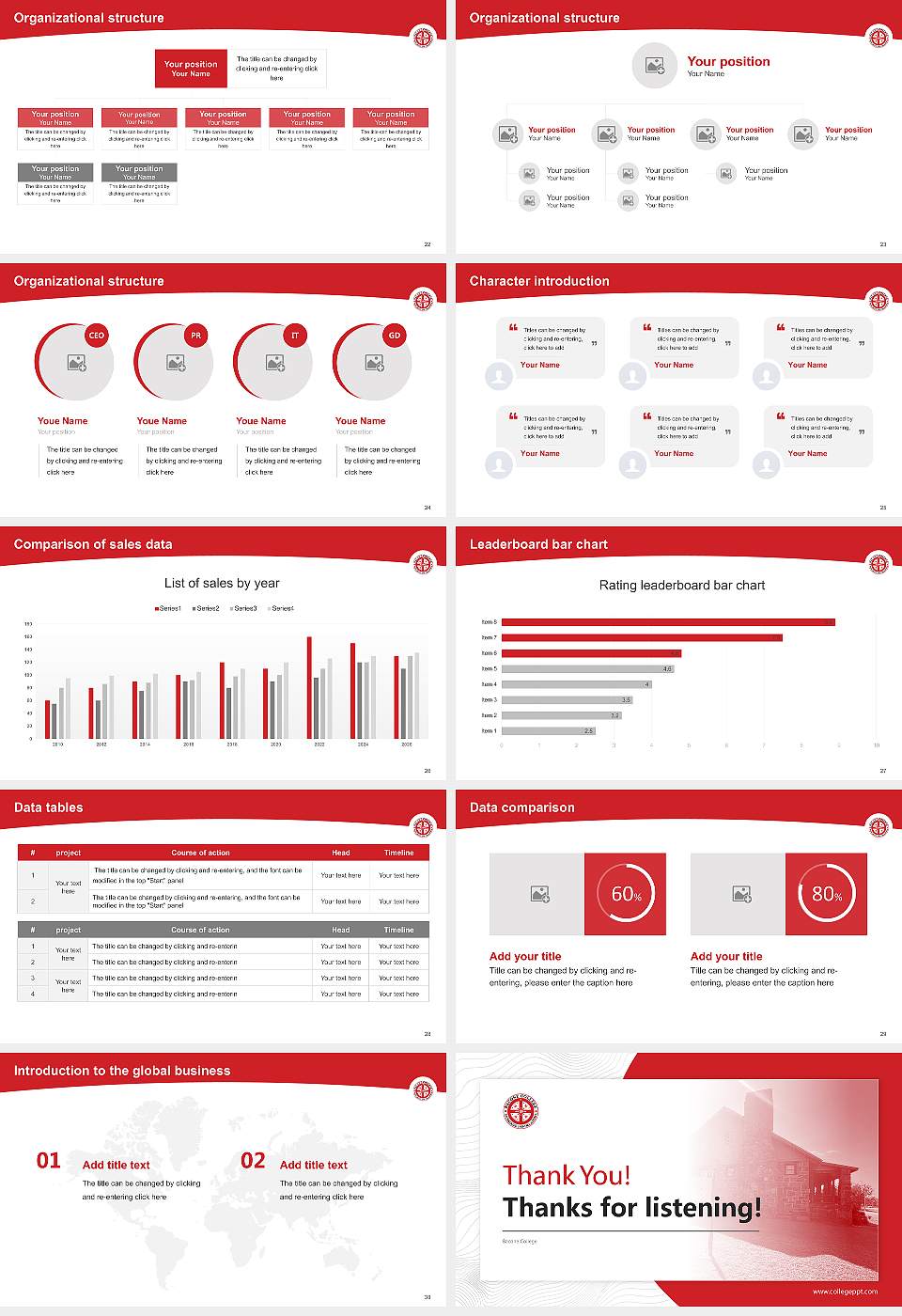 Bacone College Academic Presentation/Research Findings Report PPT Template16:9 ratio PPT effect preview image4