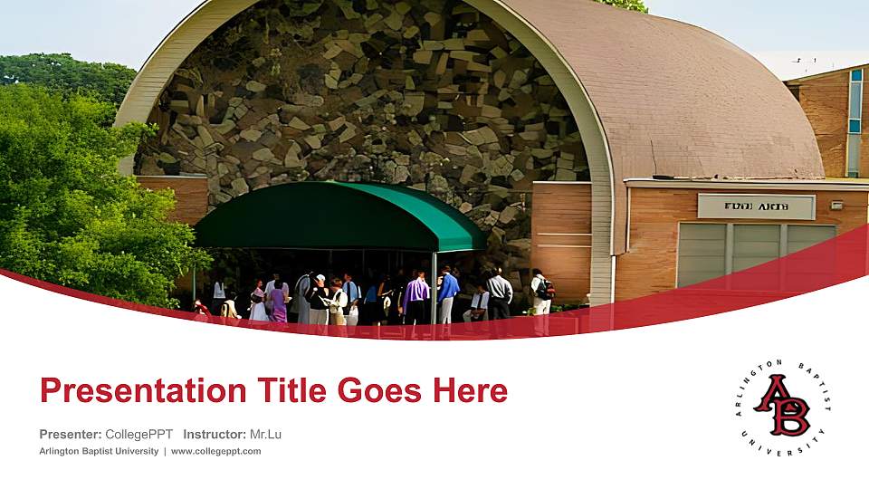 Arlington Baptist University Course/Courseware Creation PPT Template16:9 ratio PPT effect preview image