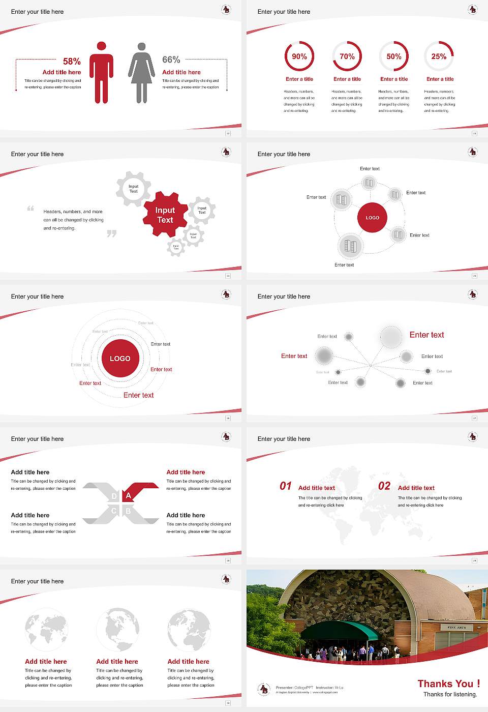Arlington Baptist University Course/Courseware Creation PPT Template16:9 ratio PPT effect preview image4