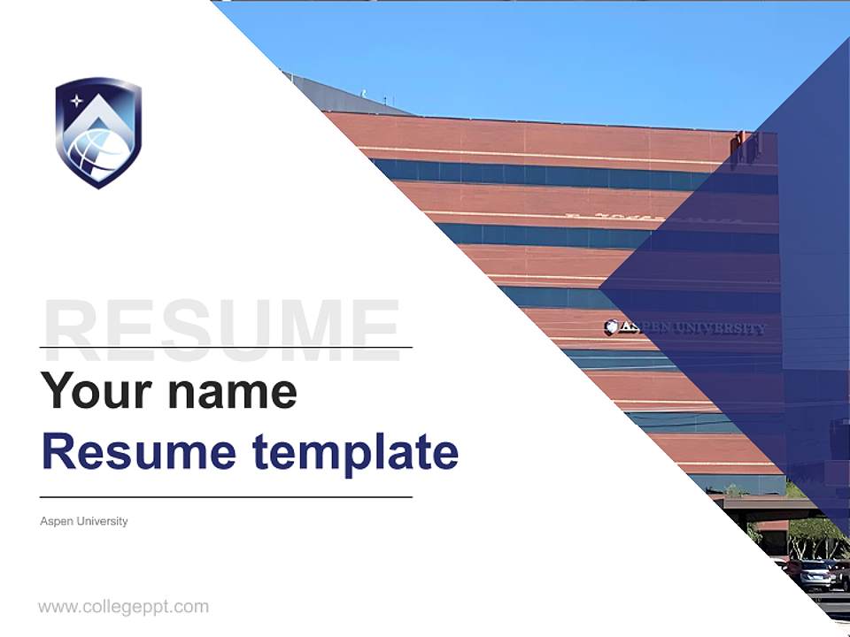 Aspen University Resume PPT Template4:3 ratio PPT effect preview image5